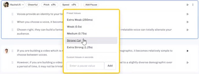 Guide et Tuto MurfAI - Comment ajouter de pauses personalisables