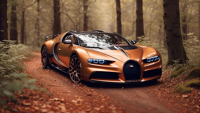 Photo d'une bugatti générée avec Leonardo AI