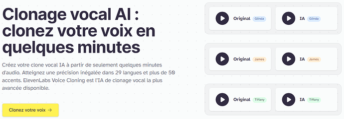 comment cloner une voix avec ElevenLabs