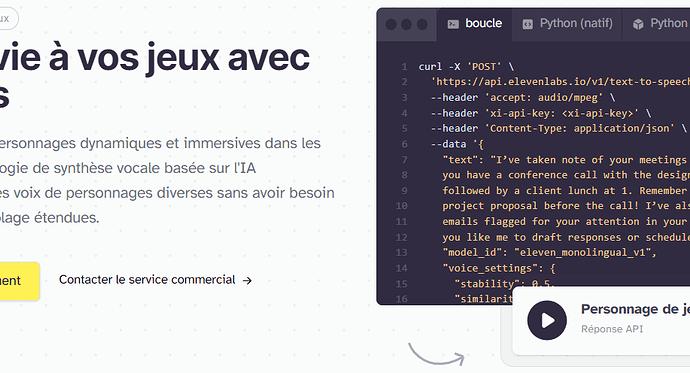 ElevenLabs pour les jeux vidéo