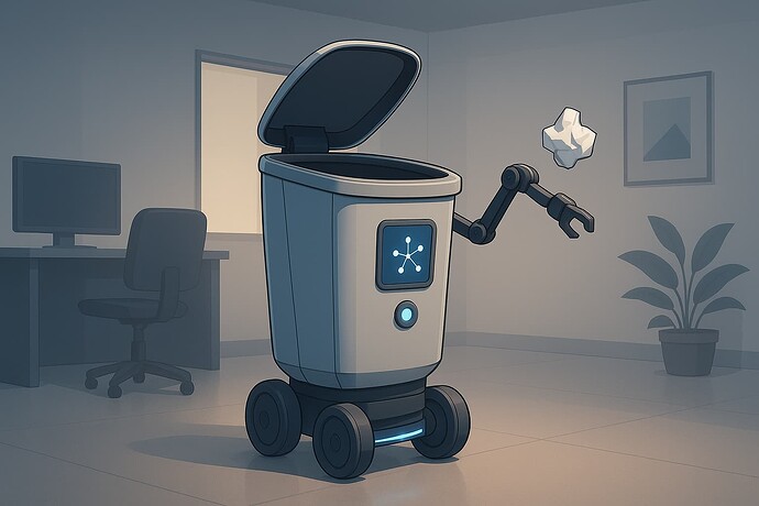 Une poubelle à visée automatique pilotée par IA