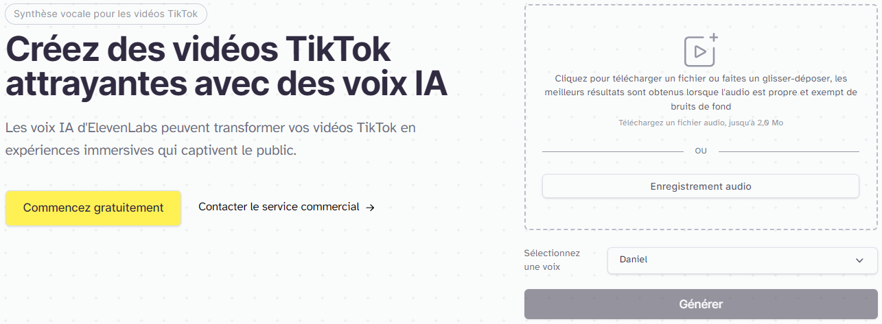Synthèse vocale et voix off IA pour les vidéos TikTok